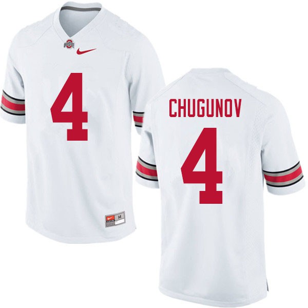Ohio State Buckeyes #4 Chris Chugunov Men High School Jersey White